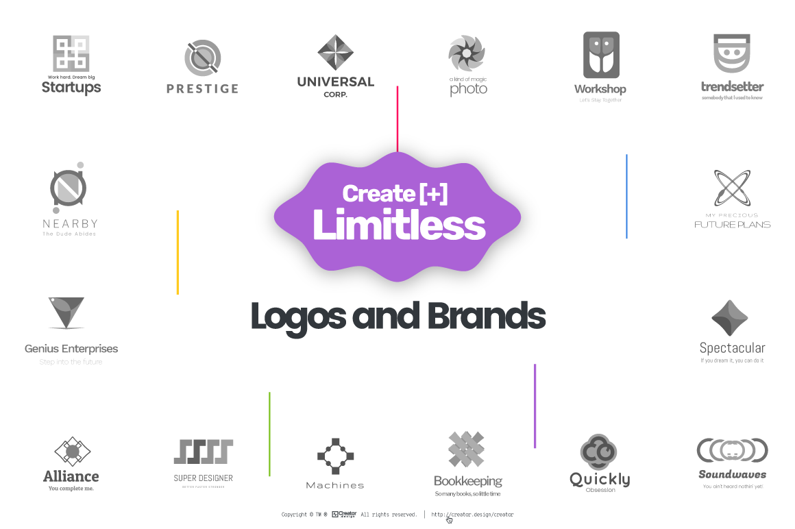 Logo[+]Creator. Create logos and brand.