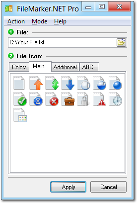 Main Window - 2 clicks to change file icon